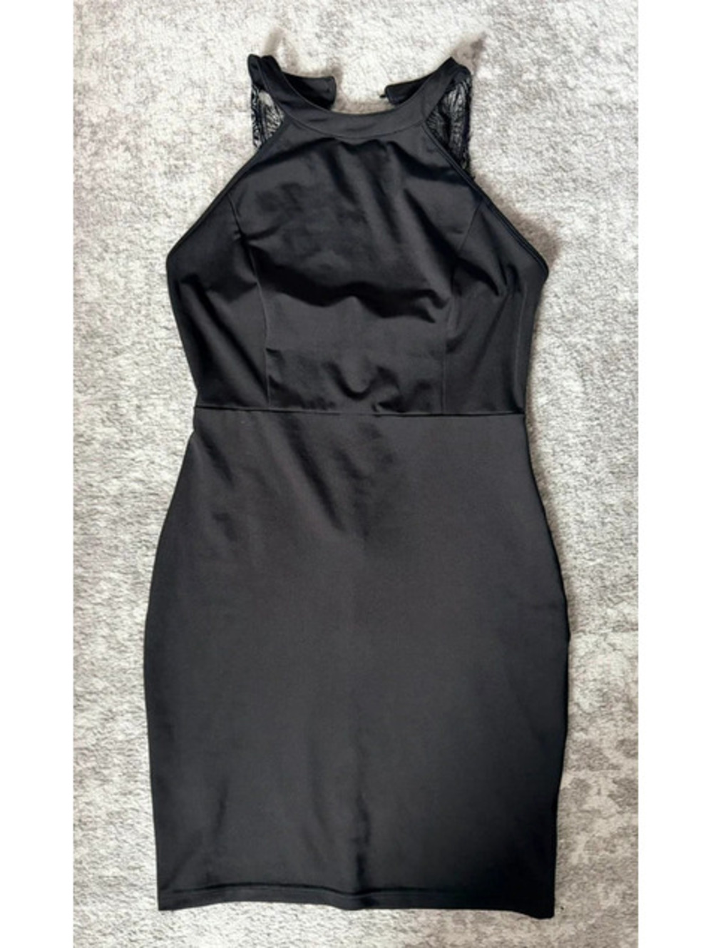 Little black dress with lace straps size L